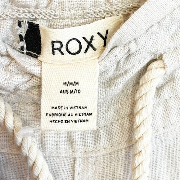 NEW ROXY WOMEN'S SEZ0 OCEANSIDE QUIKSILVER ARJNP03006 FLARED LINEN PANTS-FALL M - Picture 12 of 12